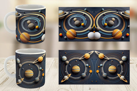 Mug Wrap Solar System Sublimation artnoy 