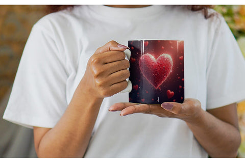 Mug Wrap Spark Hearts Sublimation artnoy 