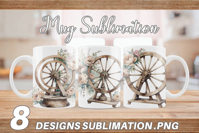Mug Wrap Spinning Wheel Sublimation artnoy 