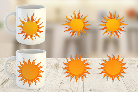 Mug Wrap Spiral Sun Sublimation artnoy 
