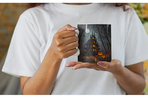 Mug Wrap Spooky Forest Halloween Sublimation artnoy 