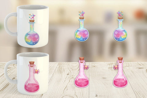Mug Wrap Spooky Potion Cuties Sublimation artnoy 