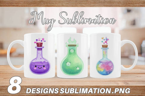 Mug Wrap Spooky Potion Cuties Sublimation artnoy 