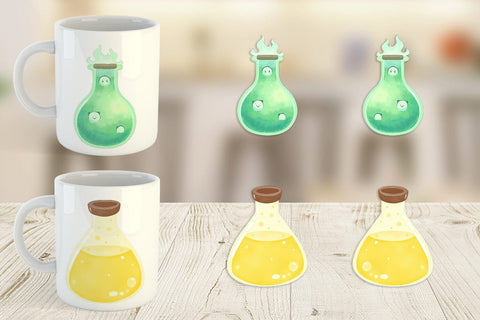 Mug Wrap Spooky Potion Cuties Sublimation artnoy 