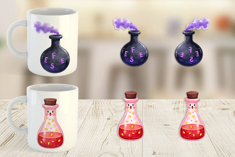 Mug Wrap Spooky Potion Cuties Sublimation artnoy 