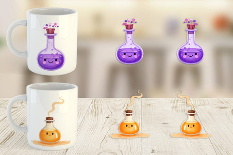 Mug Wrap Spooky Potion Cuties Sublimation artnoy 