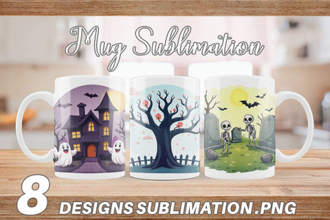 Mug Wrap Spooky Scenes Sublimation artnoy 
