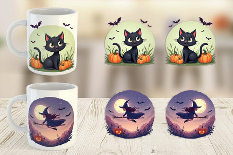 Mug Wrap Spooky Scenes Sublimation artnoy 