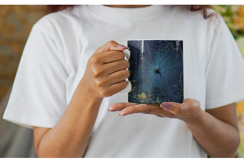 Mug Wrap Spooky Spider Web Sublimation artnoy 