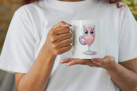 Mug Wrap Spooky Summer Snack Watercolor Sublimation artnoy 