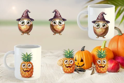 Mug Wrap Spooky Summer Snack Watercolor Sublimation artnoy 