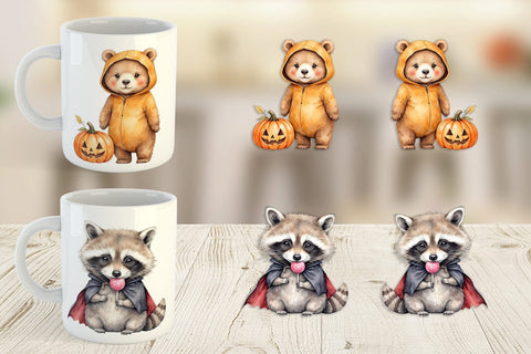 Mug Wrap Spooky Sweet Critters Sublimation artnoy 