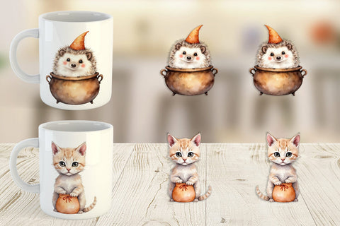 Mug Wrap Spooky Sweet Critters Sublimation artnoy 
