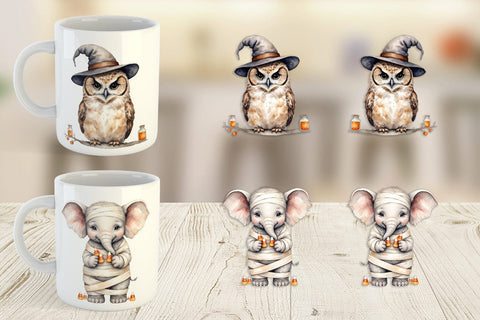 Mug Wrap Spooky Sweet Critters Sublimation artnoy 