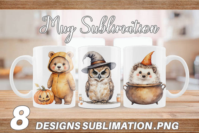 Mug Wrap Spooky Sweet Critters Sublimation artnoy 