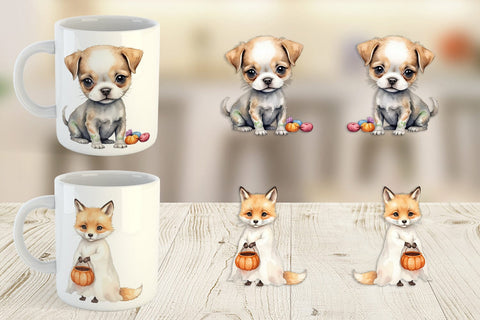 Mug Wrap Spooky Sweet Critters Sublimation artnoy 