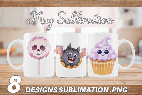 Mug Wrap Spooky Sweet Treats Sublimation artnoy 