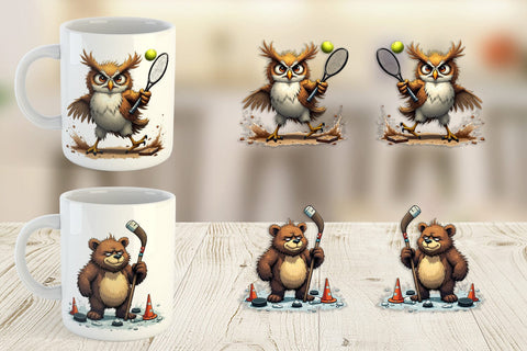 Mug Wrap Sports Chaos Critters Sublimation artnoy 