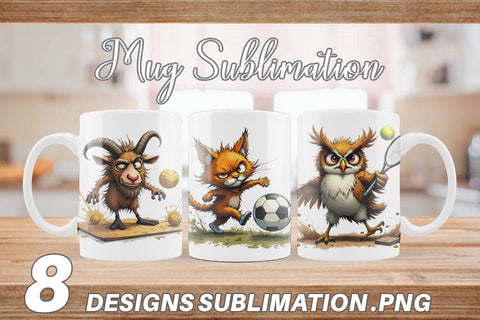 Mug Wrap Sports Chaos Critters Sublimation artnoy 