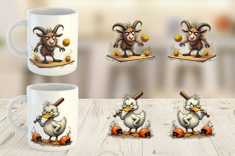 Mug Wrap Sports Chaos Critters Sublimation artnoy 