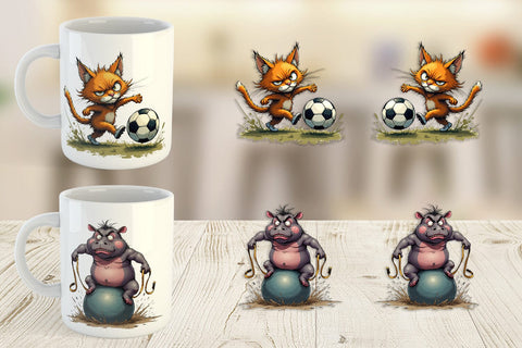 Mug Wrap Sports Chaos Critters Sublimation artnoy 