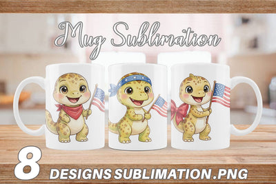 Mug Wrap Spotted Patriotic Outfit Dino Sublimation artnoy 