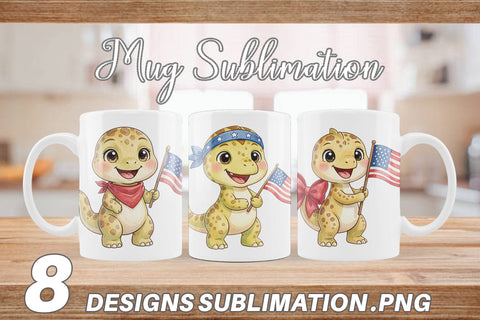 Mug Wrap Spotted Patriotic Outfit Dino Sublimation artnoy 