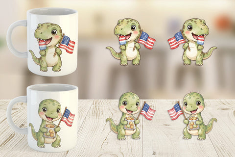 Mug Wrap Spotted Summer Treats Dino Watercolor Sublimation artnoy 