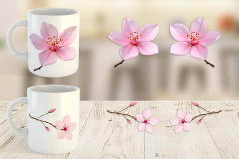 Mug Wrap Spring Blossom Sublimation artnoy 