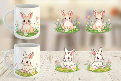 Mug Wrap Spring Bunny Sublimation artnoy 