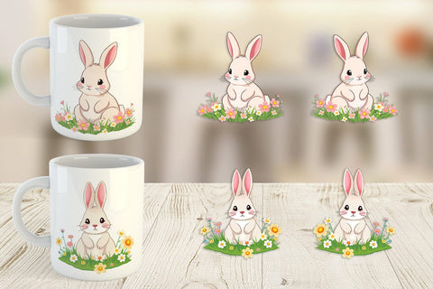 Mug Wrap Spring Bunny Sublimation artnoy 