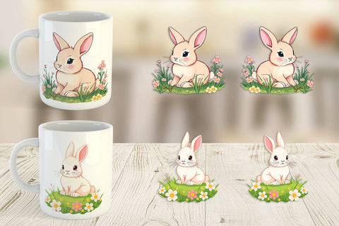Mug Wrap Spring Bunny Sublimation artnoy 