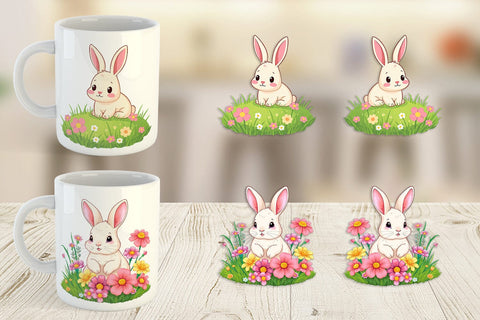 Mug Wrap Spring Bunny Sublimation artnoy 
