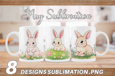 Mug Wrap Spring Bunny Sublimation artnoy 