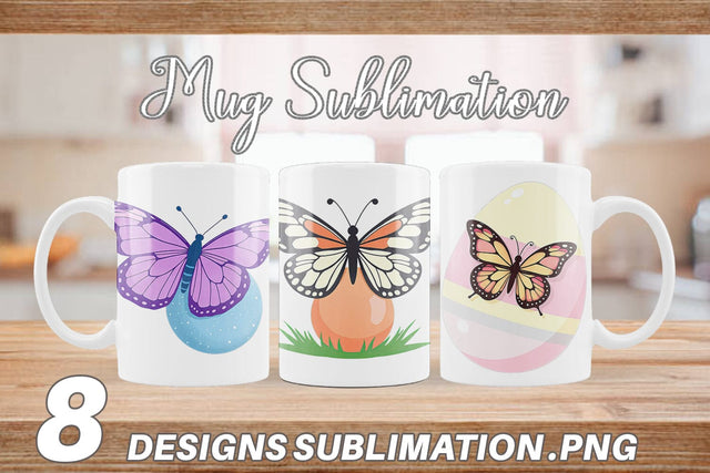 Mug Wrap Spring Butterfly Sublimation artnoy 