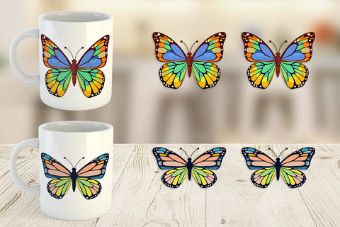 Mug Wrap Spring Butterfly Sublimation artnoy 