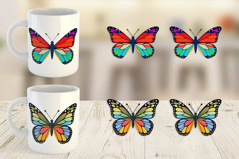 Mug Wrap Spring Butterfly Sublimation artnoy 