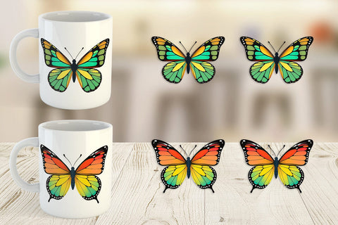 Mug Wrap Spring Butterfly Sublimation artnoy 