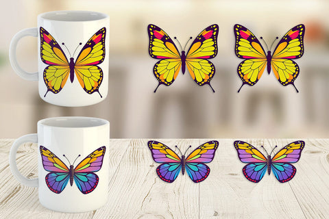 Mug Wrap Spring Butterfly Sublimation artnoy 