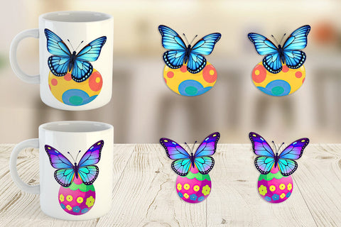 Mug Wrap Spring Butterfly Sublimation artnoy 