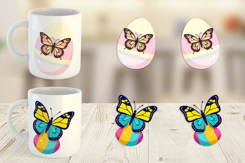 Mug Wrap Spring Butterfly Sublimation artnoy 
