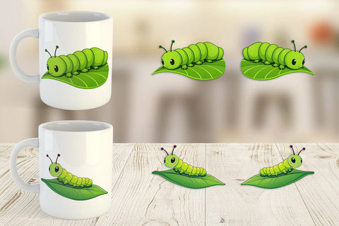 Mug Wrap Spring Caterpillar Sublimation artnoy 