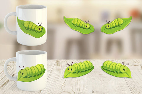 Mug Wrap Spring Caterpillar Sublimation artnoy 