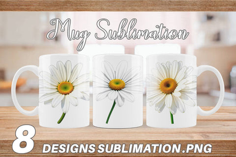 Mug Wrap Spring Daisy Sublimation artnoy 