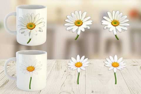 Mug Wrap Spring Daisy Sublimation artnoy 