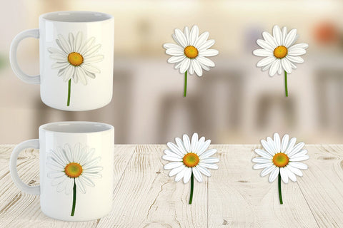 Mug Wrap Spring Daisy Sublimation artnoy 