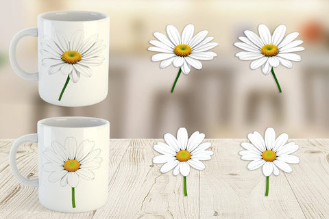 Mug Wrap Spring Daisy Sublimation artnoy 