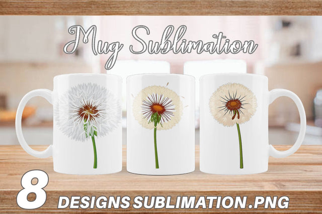 Mug Wrap Spring Dandelion Sublimation artnoy 