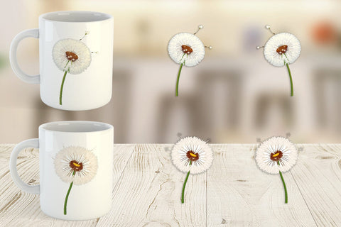 Mug Wrap Spring Dandelion Sublimation artnoy 