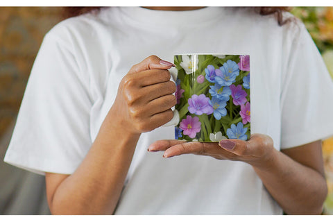 Mug Wrap Spring flowers Pattern Sublimation artnoy 